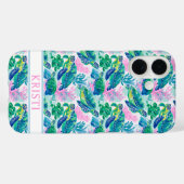 Bunte Meeresschildkröten Monogramm Case-Mate iPhone Hülle (Rückseite (Horizontal))