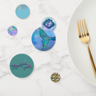 Bunte Meerjungfrau Glitter Funkeln Geburtstagsfeie Konfetti