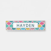 Bunte Meerjungfrau stuft Monogramm ein Türschild (Vorderseite )