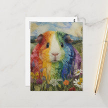 Bunte Meerschweinchen auf der Wiese