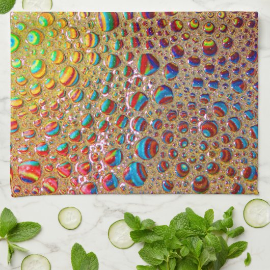 Bunte mehrfarbige Seifenblase-Kunst Handtuch (Gefaltet)