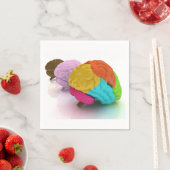 Bunte menschliche Gehirne Papier Napkins Serviette (Beispiel)