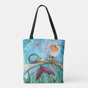 Bunte Mermaid Art von Molly Harrison Tasche