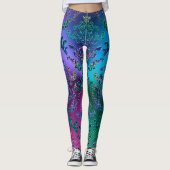 Bunte metallische Spitze-Leggings Leggings (Vorderseite)