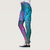 Bunte metallische Spitze-Leggings Leggings (Links)