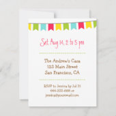 Bunte mexikanische einladung (Rückseite)