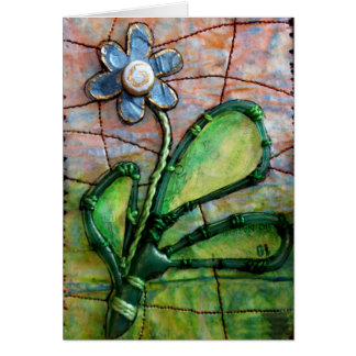 Bunte Mischmedium-Blume