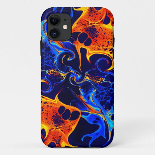 bunte Mischung aus Neonfarben, die auf schwarz wir Case-Mate iPhone Hülle (Rückseite)