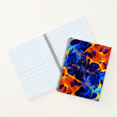 bunte Mischung aus Neonfarben, die auf schwarz wir Notizblock (Innenseite)