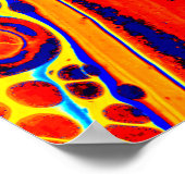 bunte Mischung aus Neonfarben, die auf schwarz wir Poster (Ecke)