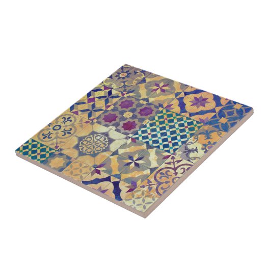 Bunte Mittelmeer- u. ägäische traditionelle Fliese (Seite)