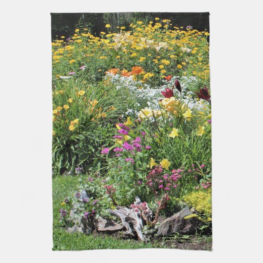 Bunte mittlere Sommer-Gärten! Geschirrtuch (Vertikal)