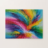Bunte Moderne Abstrakte Kunst Puzzle (Horizontal)