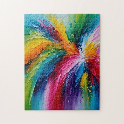 Bunte Moderne Abstrakte Kunst Puzzle (Vertikal)