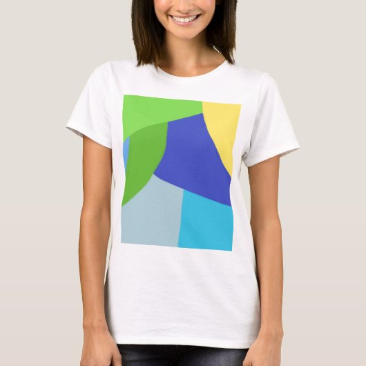 bunte moderne abstrakte Kunst T-Shirt (Vorderseite)
