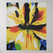 bunte moderne Blume abstrakte Kunst Poster (Vorne)