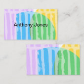 bunte moderne geometrische abstrakte Kunst Visitenkarte (Vorne/Hinten)