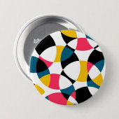 Bunte, moderne, trendy, coole Kreisgraphik Button (Vorne & Hinten)