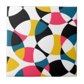 Bunte, moderne, trendy, coole Kreisgraphik Fliese (Vorderseite)