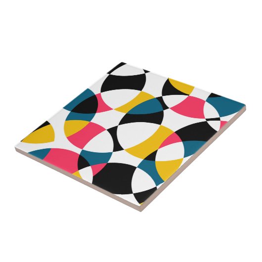 Bunte, moderne, trendy, coole Kreisgraphik Fliese (Seite)