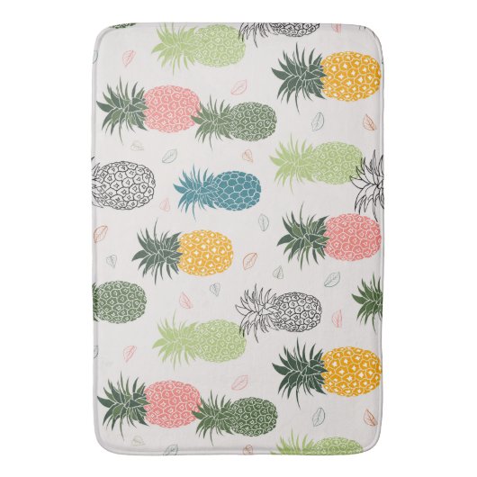 Bunte modische Ananas Badematte (Vorderseite Vertikal)