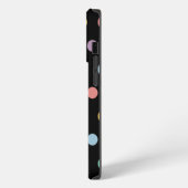Bunte Monogramm-Punkte iPhone Hülle (Linke Seite)