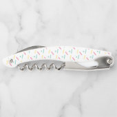Bunte Monogramm-Streusel Name Kellnermesser (Rückseite)