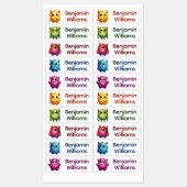 Bunte Monster-Schultagescamp-Name Etiketten (Blatt)