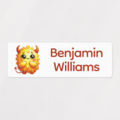 Bunte Monster-Schultagescamp-Name Etiketten (Design 1)