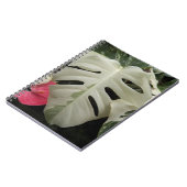Bunte Monstera-Blatt-Blumen Notizblock (Linke Seite)