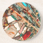Bunte Mosaik-Kunst Getränkeuntersetzer (Vorne)
