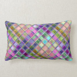 Bunte Mosaik-Kunst-Kissen Lendenkissen