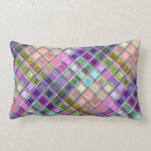 Bunte Mosaik-Kunst-Kissen Lendenkissen