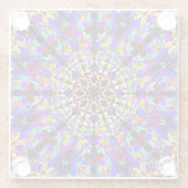 Bunte Mosaik-Mandala Glasuntersetzer (Rückseite)