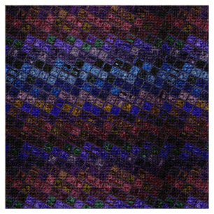 Bunte Mosaik-Muster-Leinwand rustikales #17 Stoff