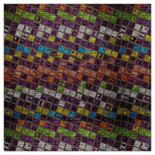Bunte Mosaik-Muster-Leinwand rustikales #4 Stoff