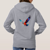 Bunte Möwe im Flug Hoodie (Rückseite)