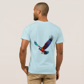 Bunte Möwe im Flug T-Shirt (Schwarz voll)