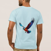 Bunte Möwe im Flug T-Shirt (Rückseite)