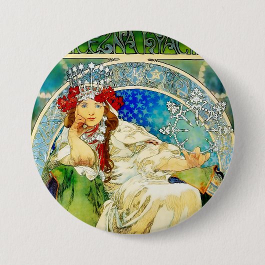 Bunte Mucha Prinzessin Hyacinth Button (Vorderseite)