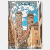 Bunte München Deutschland Frauenkirche Magnet (Vorderseite)