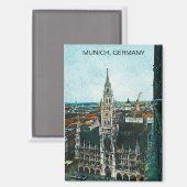 Bunte Münchner Ölfarbe Magnet (Vorderseite/Rückseite)