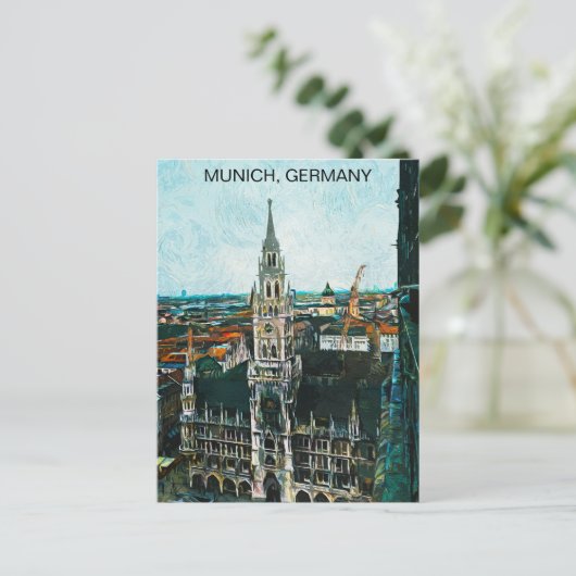 Bunte Münchner Ölfarbe Postkarte (Stehend Vorderseite)