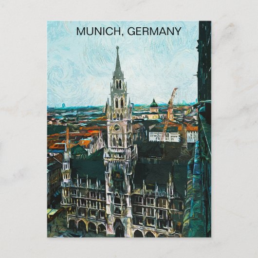 Bunte Münchner Ölfarbe Postkarte (Vorderseite)