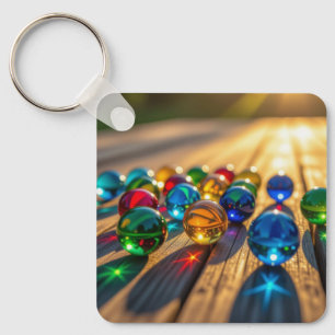 Bunte Murmeln Schlüsselanhänger