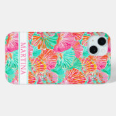 Bunte Muscheln Monogramm Case-Mate iPhone Hülle (Rückseite (Horizontal))