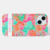 Bunte Muscheln Monogramm Case-Mate iPhone Hülle (Rückseite (Horizontal))