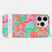 Bunte Muscheln Monogrammiert  iPhone Hülle (Rückseite (Horizontal))