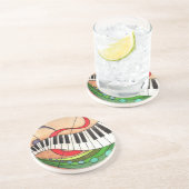 Bunte Musik Sandstein Untersetzer (Seite)