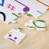 Bunte musikalische Anmerkungen und Symbole Puzzle (Seite)
